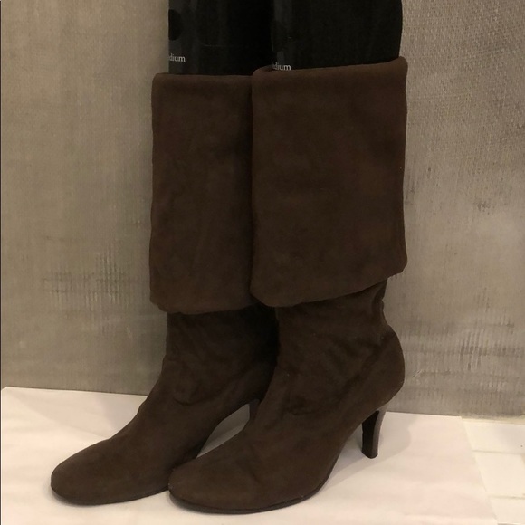 Knee-high Brown Suede Boots - Picture 4 of 6